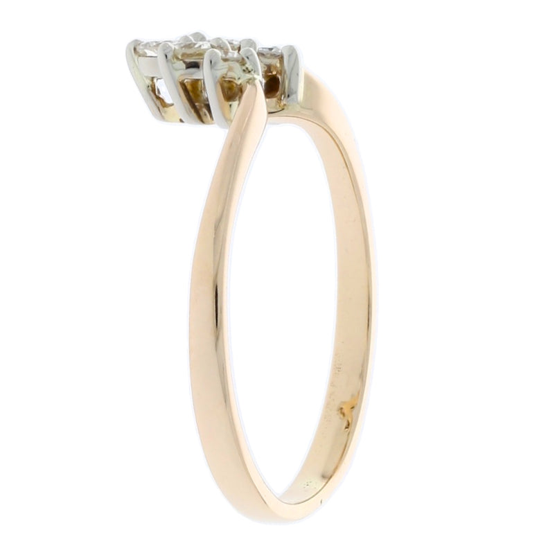 Chevron Diamond Band 14K Two Tone .17 CTW