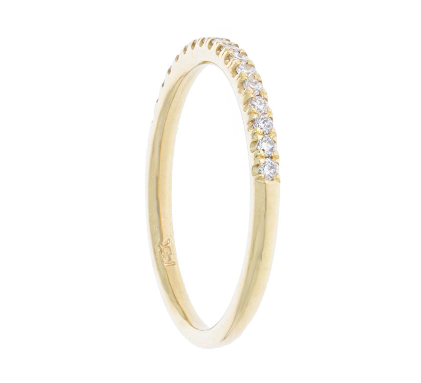 Diamond Wedding Band 14K Yellow Gold .19 CTW
