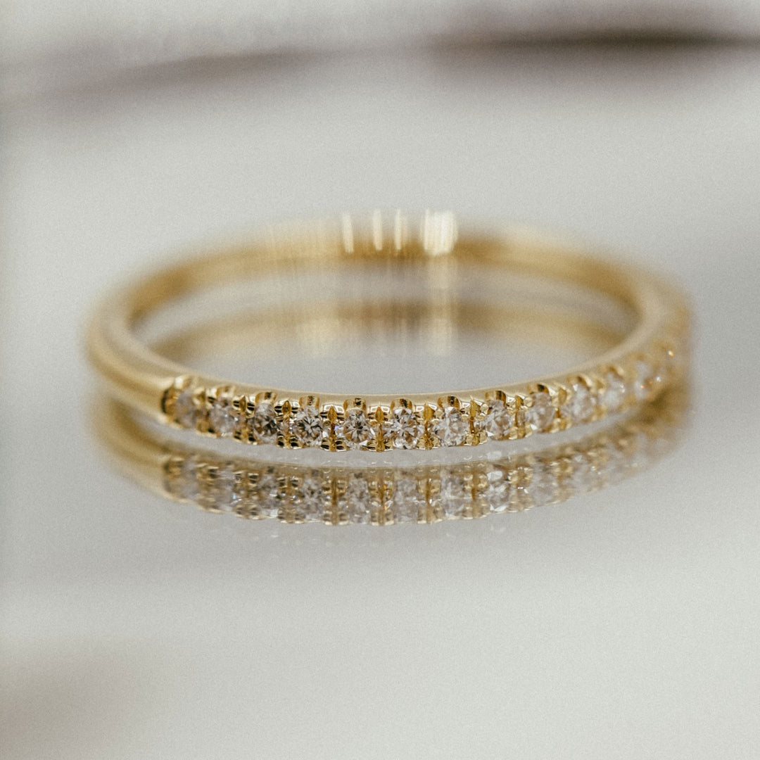 Diamond Wedding Band 14K Yellow Gold .19 CTW