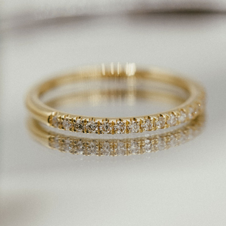 Diamond Wedding Band 14K Yellow Gold .19 CTW