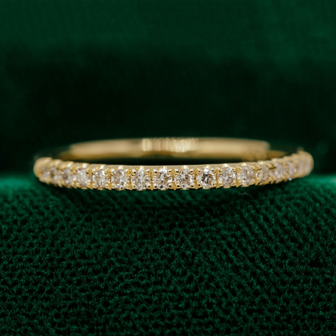 Diamond Wedding Band 14K Yellow Gold .19 CTW
