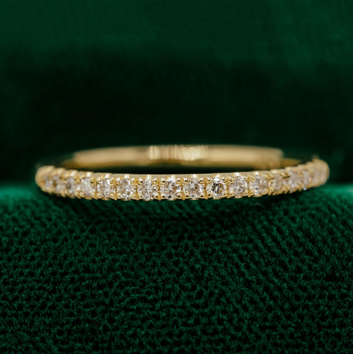 Diamond Wedding Band 14K Yellow Gold .19 CTW