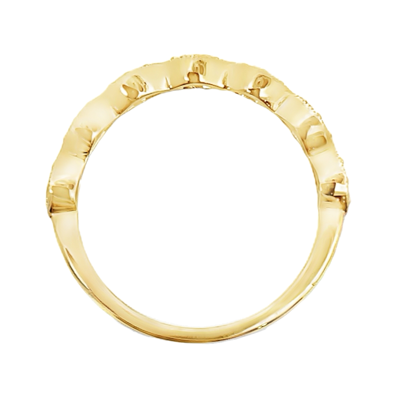 Diamond Marquise Style Milgrain Band 0.19CT
