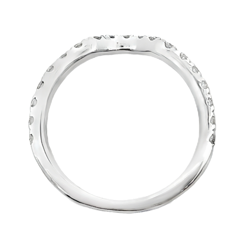 Diamond Curve Band 14K White Gold .38CTW