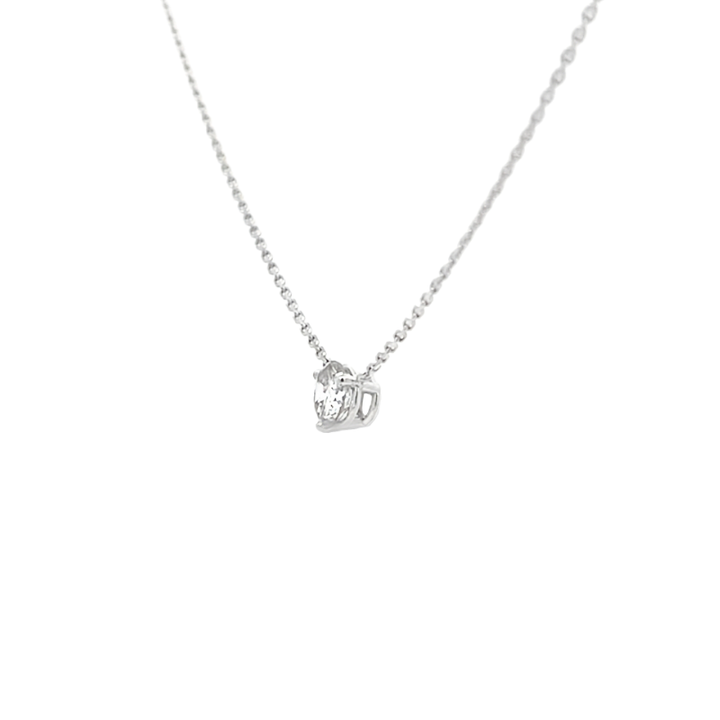 Diamond Floating Necklace 14K White Gold .49CT