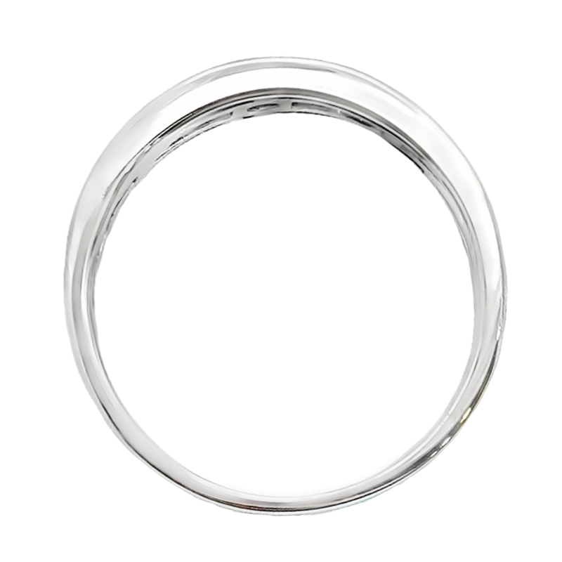 Diamond Mens Wedding Band 14K White Gold .30CT
