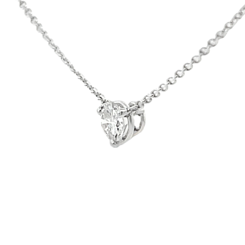 Round Diamond Floating Necklace 14K White Gold 0.30CT