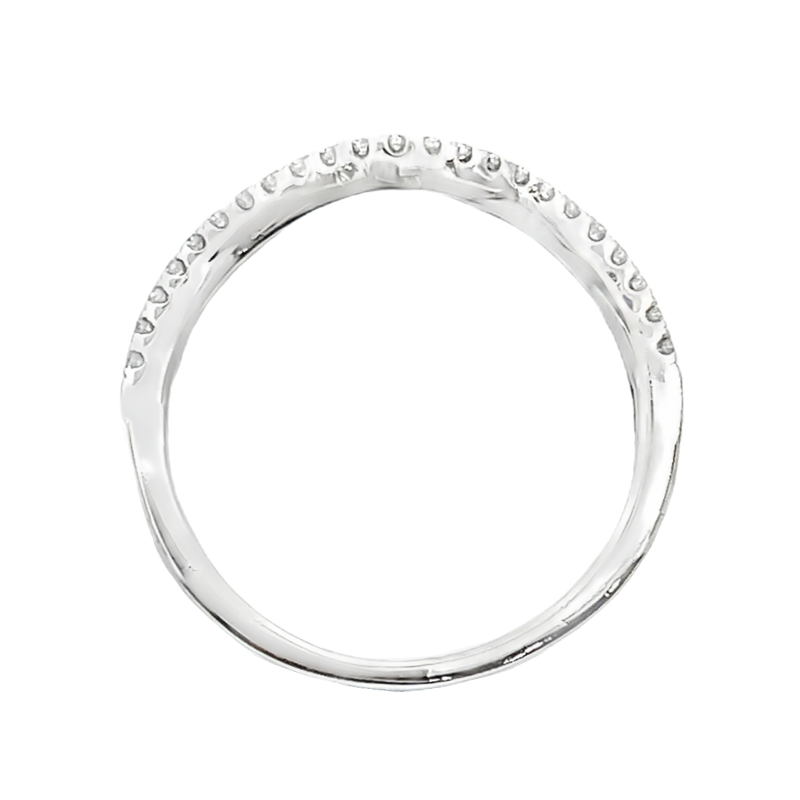 Curved Diamond Band Platinum .16CTW