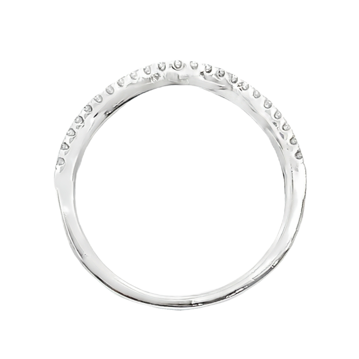 Curved Diamond Band Platinum .16CTW