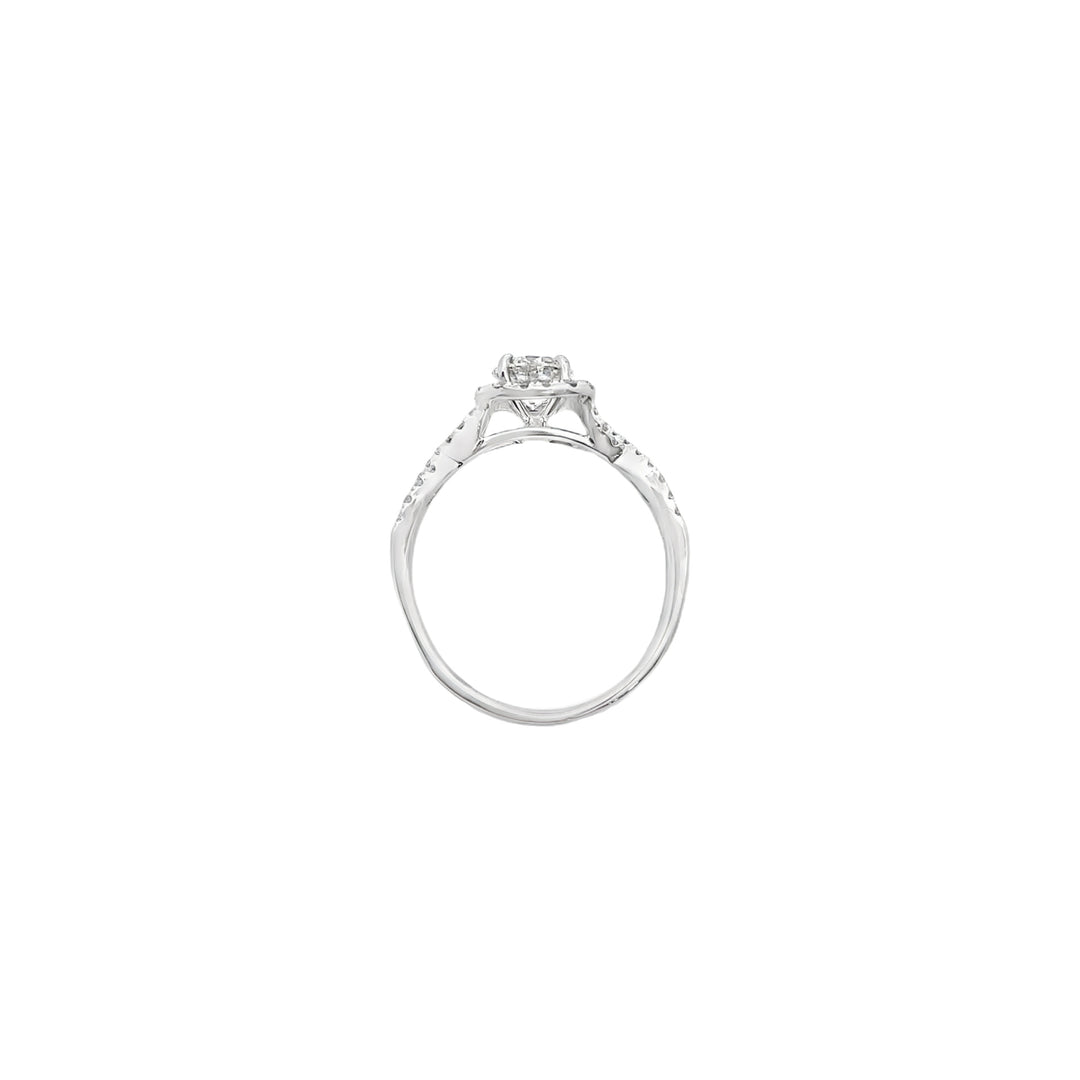 Diamond Engagement Ring 18K White Gold 1CT