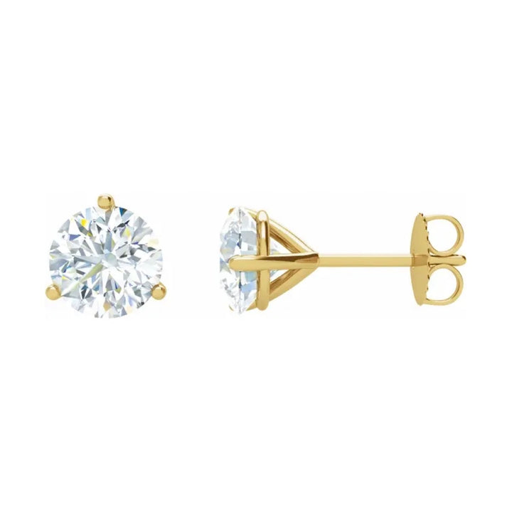 Diamond Studs 14K Yellow Gold 3.09CTW