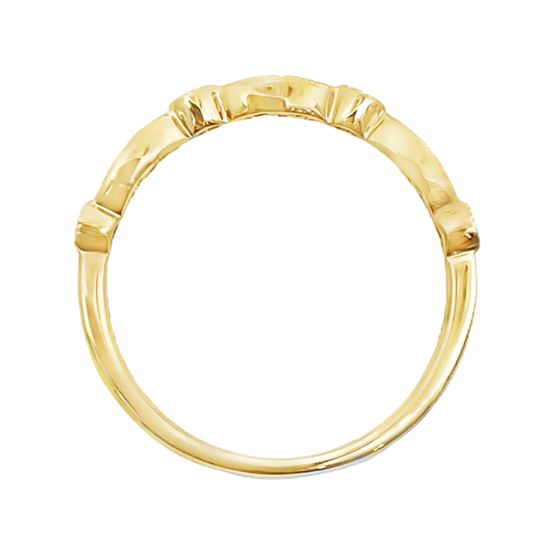 Emerald Diamond Milgrain 14K Yellow Gold 0.25CT