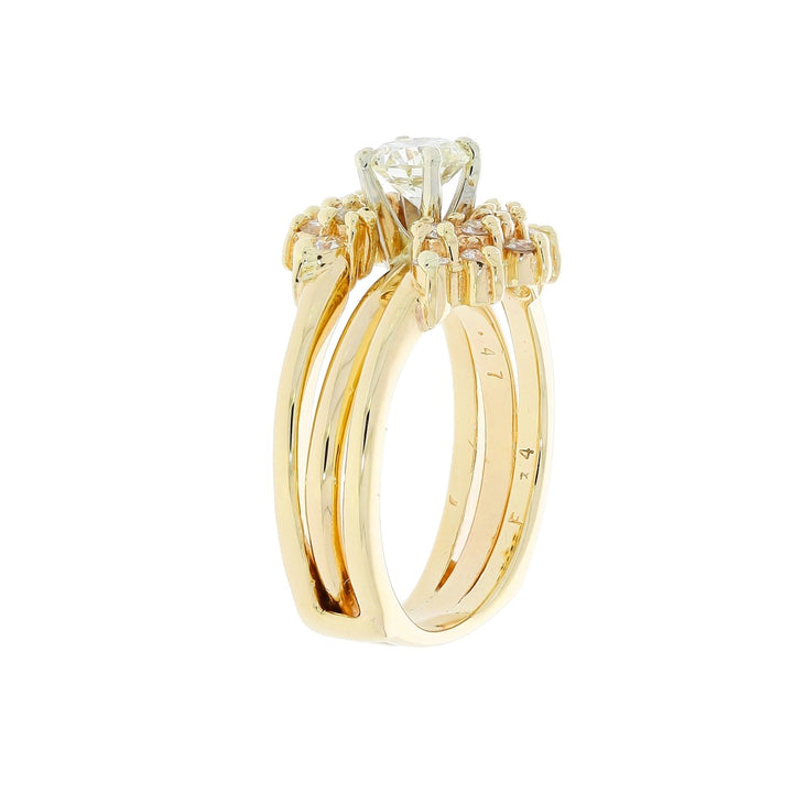 Engagement Diamond Ring 14K Yellow Gold .77 CTW