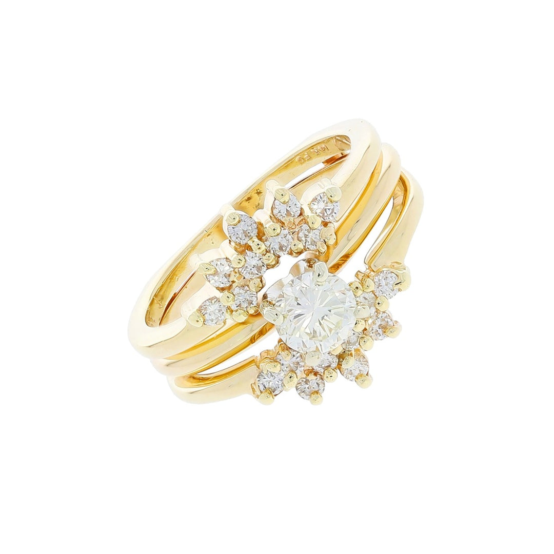 Engagement Diamond Ring 14K Yellow Gold .77 CTW