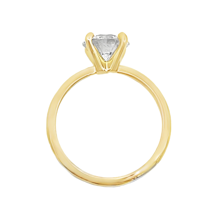 Solitaire Diamond Engagement Ring 14K Yellow Gold 1.59CT GIA