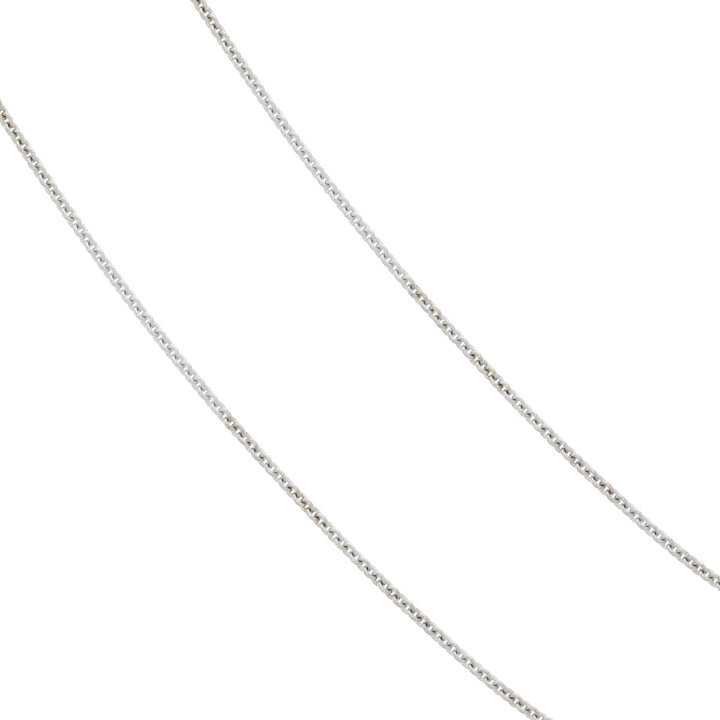 Sapphire Filigree Necklace 14K White Gold