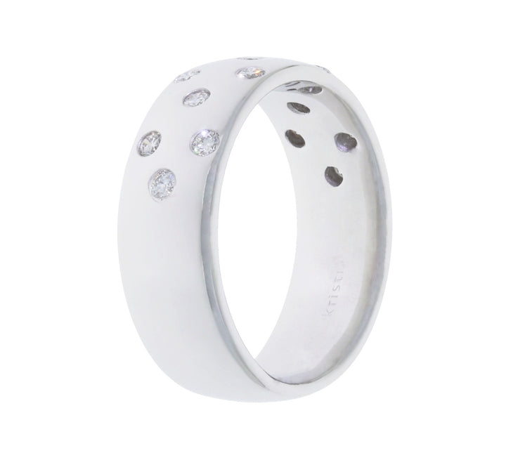Diamond Inset Band 14K White Gold .65 CTW