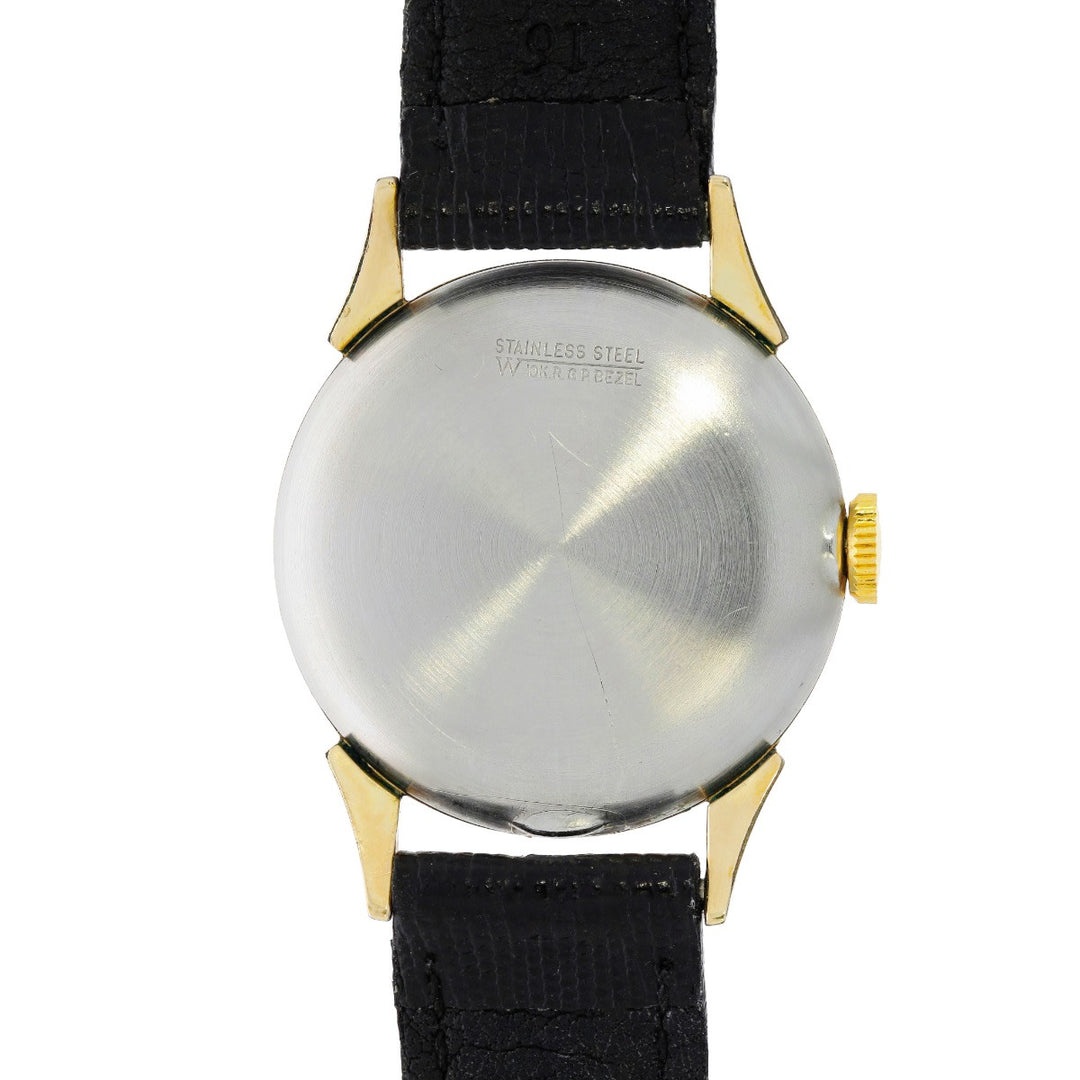 Elgin Enamel Bezel & Crosshair Dial Mens Watch Cal. 712 1940s