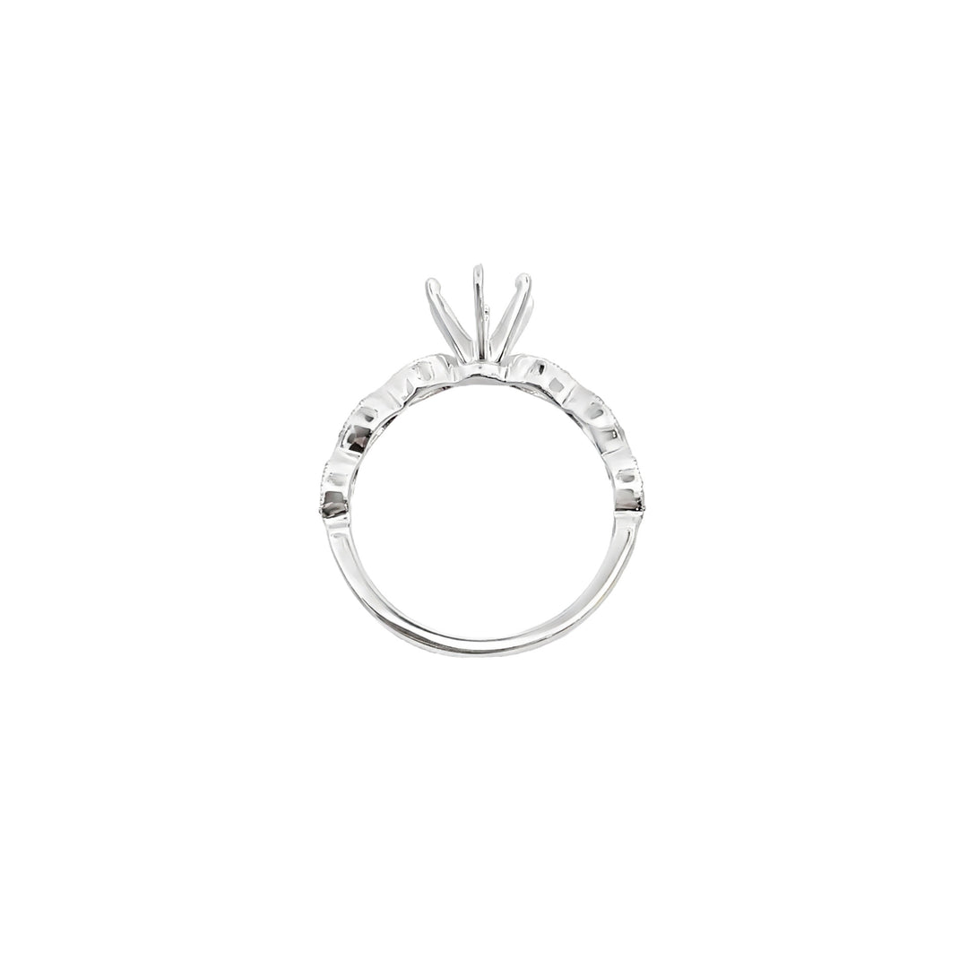 Milligram Diamond Engagement Setting Ring 14K White Gold