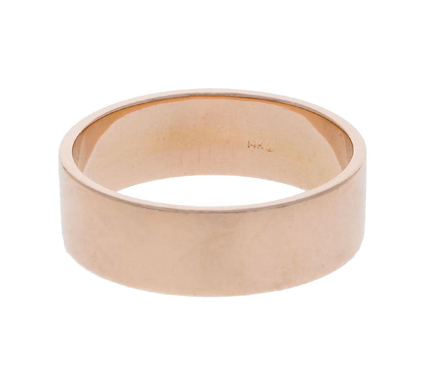 Flat 7MM Band 14K Rose Gold