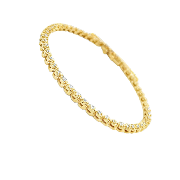 Diamond Tennis Bracelet 14K Yellow Gold .63CTW