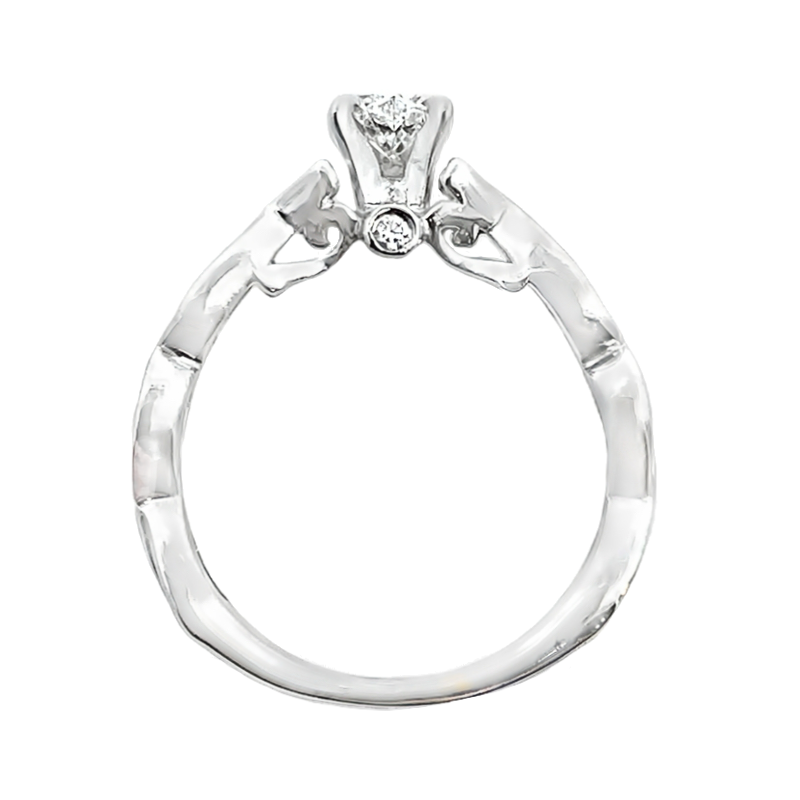 Heart Infinity Diamond Ring 14K White Gold 0.25CT