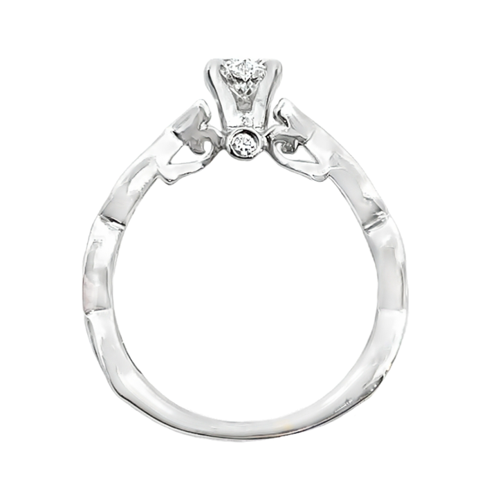 Heart Infinity Diamond Ring 14K White Gold 0.25CT