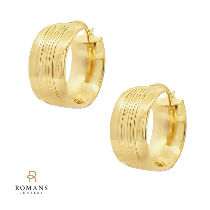 Hoop Earrings 14K Yellow Gold 20MM