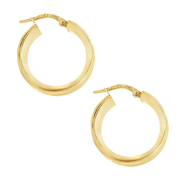 Hoop Earrings 14K Yellow Gold 20MM