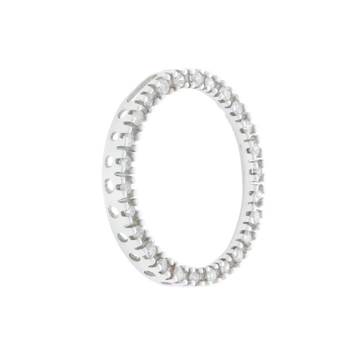 Diamond Circle Pendant 10K White Gold .25CTW
