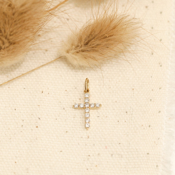 Diamond Cross Pendant 14K Yellow Gold .20CTW
