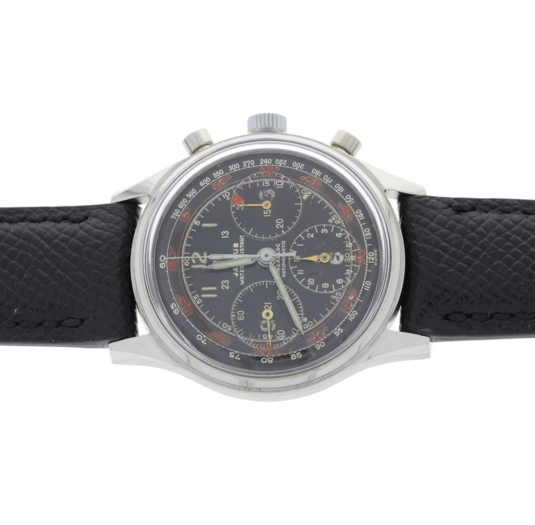 Jardur Chronograph Stainless Steel Valjoux 72 1950's 37.5MM