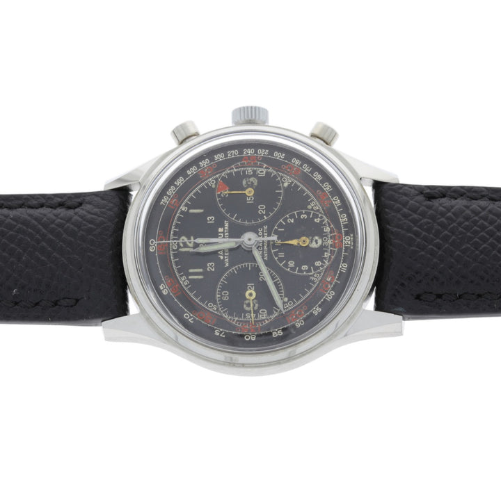 Jardur Chronograph Stainless Steel Valjoux 72 1950's 37.5MM