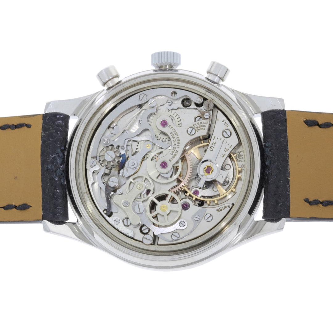 Jardur Chronograph Stainless Steel Valjoux 72 1950's 37.5MM