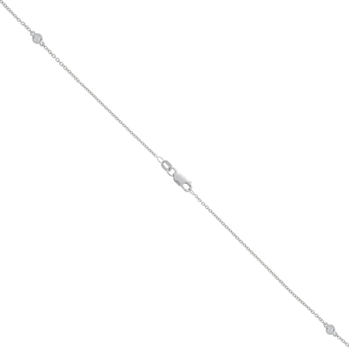 Double Halo Diamond Pendant Necklace .94CTW