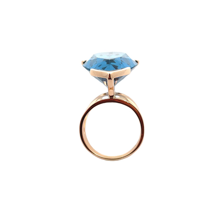 Topaz Pear Shape 14K Rose Gold Ring 42.50 CT