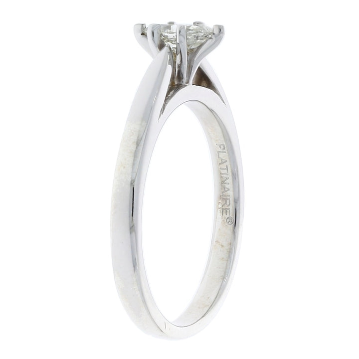 Marquise Diamond Engagement Ring 14K White Gold .30 CTW