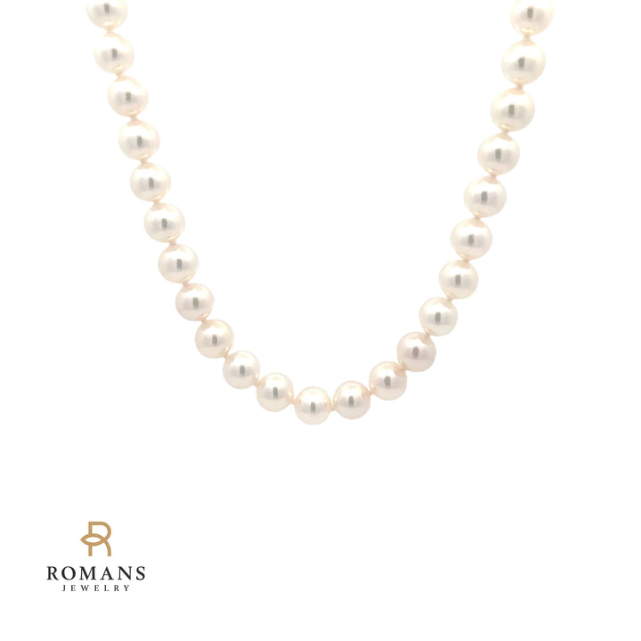 Mikimoto 6.5mm Pearl Necklace 18K White Gold