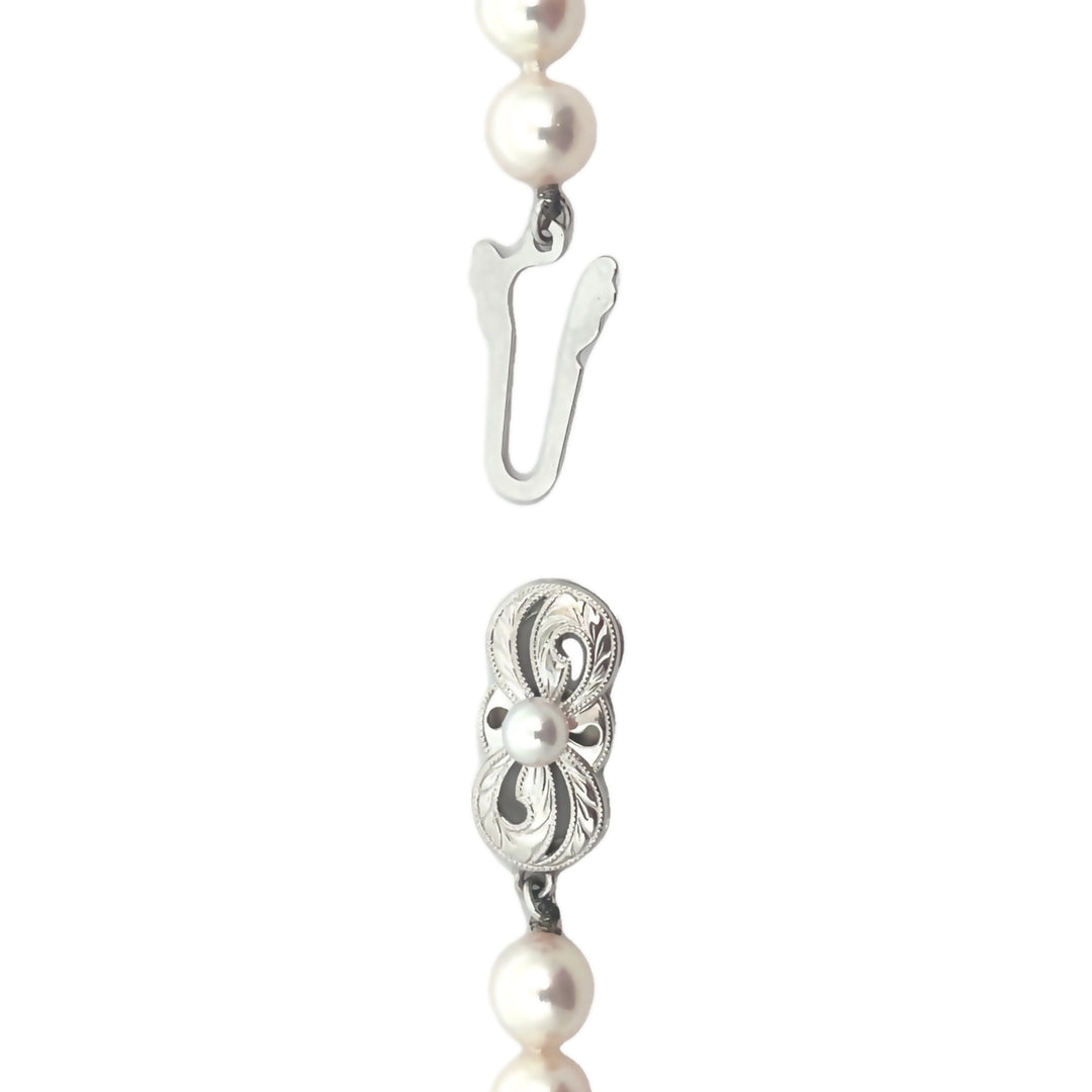 Mikimoto 6.5mm Pearl Necklace 18K White Gold