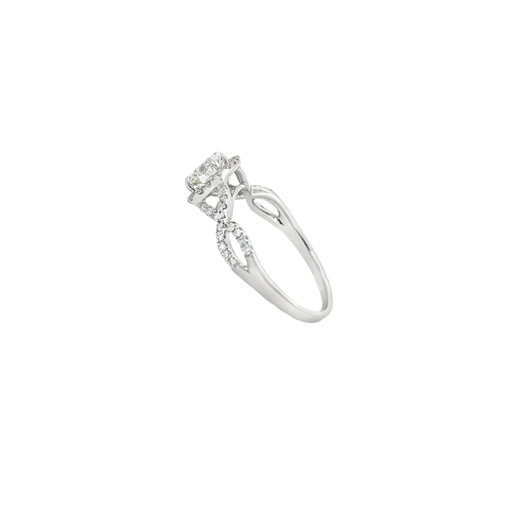 Diamond Engagement Ring 18K White Gold 1CT