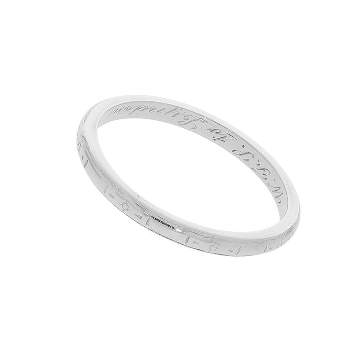 Engraved Vintage Band Platinum