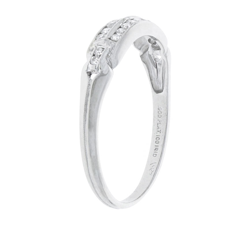 Diamond Vintage Wedding Band 1930's Platinum