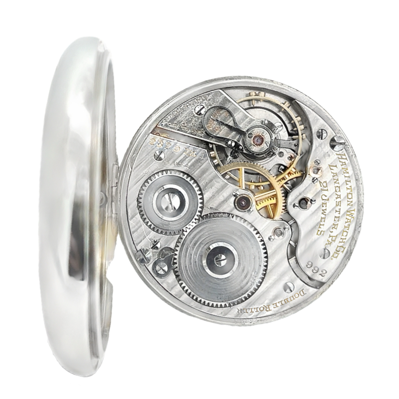 Hamilton Railway 992 Pocket Watch Year 1925 Size 16