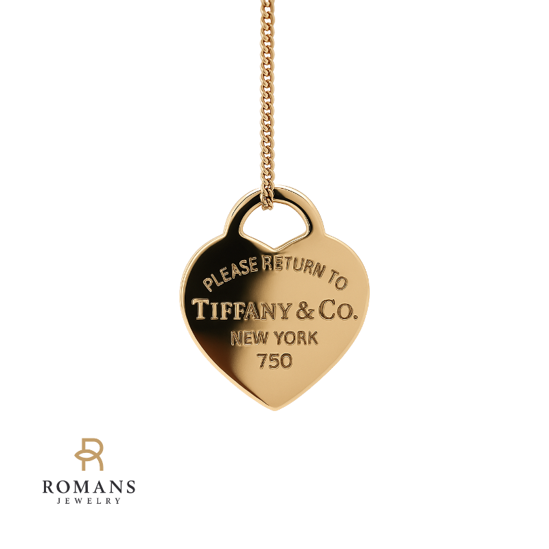 Tiffany & Co. Please Return to Tiffany Heart Tag Necklace 18K