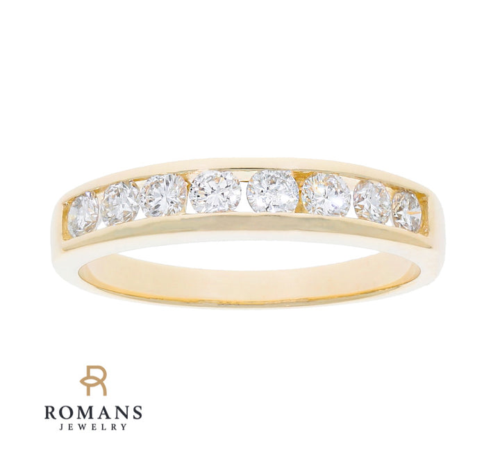 Diamond Channel Set Band 14K Yellow Gold .48 CTW