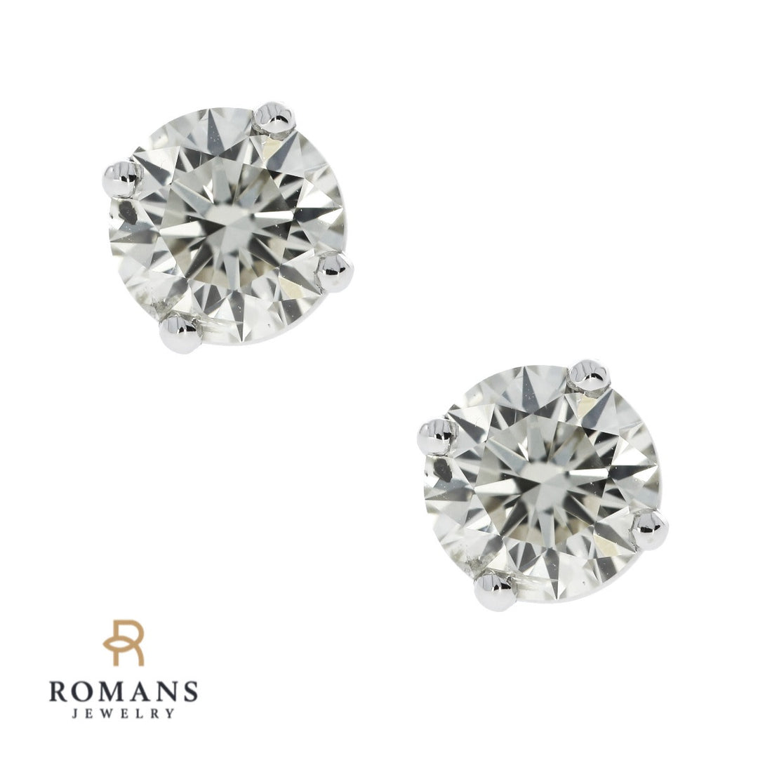 Diamond Studs 14K White Gold 1.57CTW