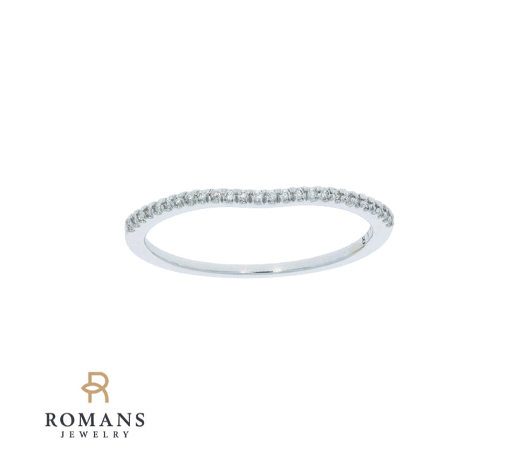 Diamond Wedding Band 14K White Gold .13 CTW