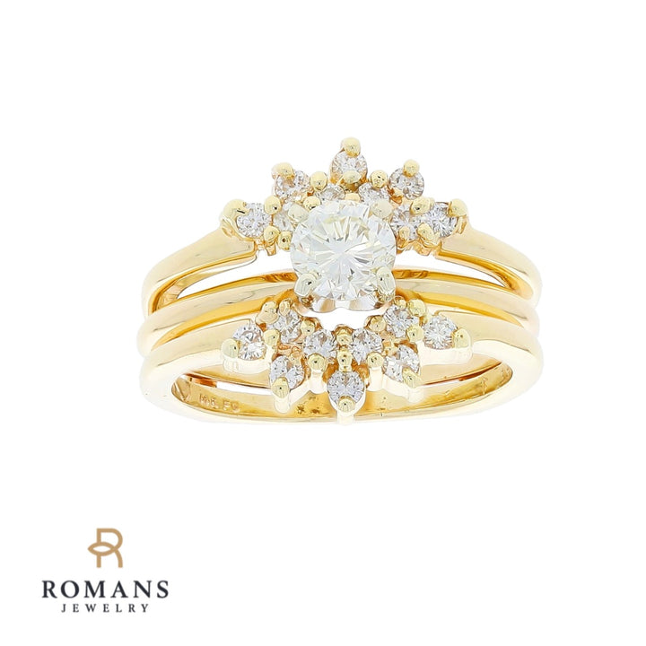 Engagement Diamond Ring 14K Yellow Gold .77 CTW