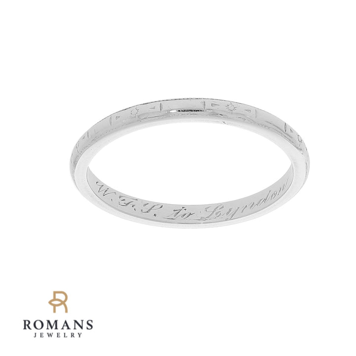 Engraved Vintage Band Platinum