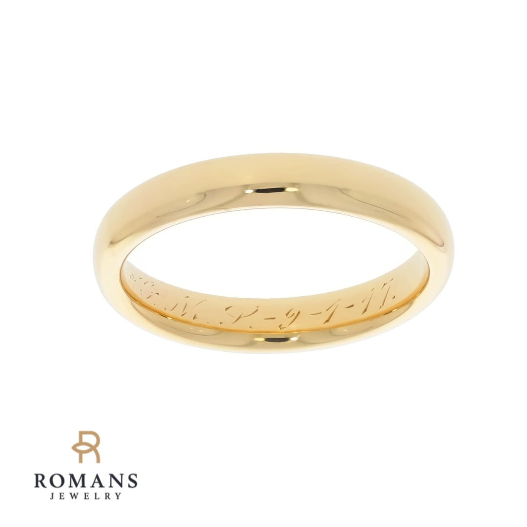 Half Round Band 18K Yellow Gold